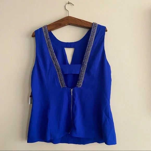 XOXO Embellished Royal Blue Tank Top - Picture 2 of 7